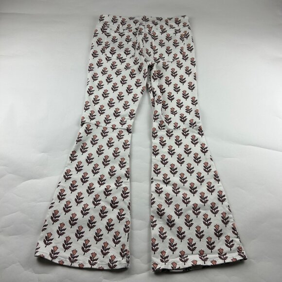 We The Free Terracotta Tulip Printed Penny Pull On Flare Pants 31 - Picture 6 of 7